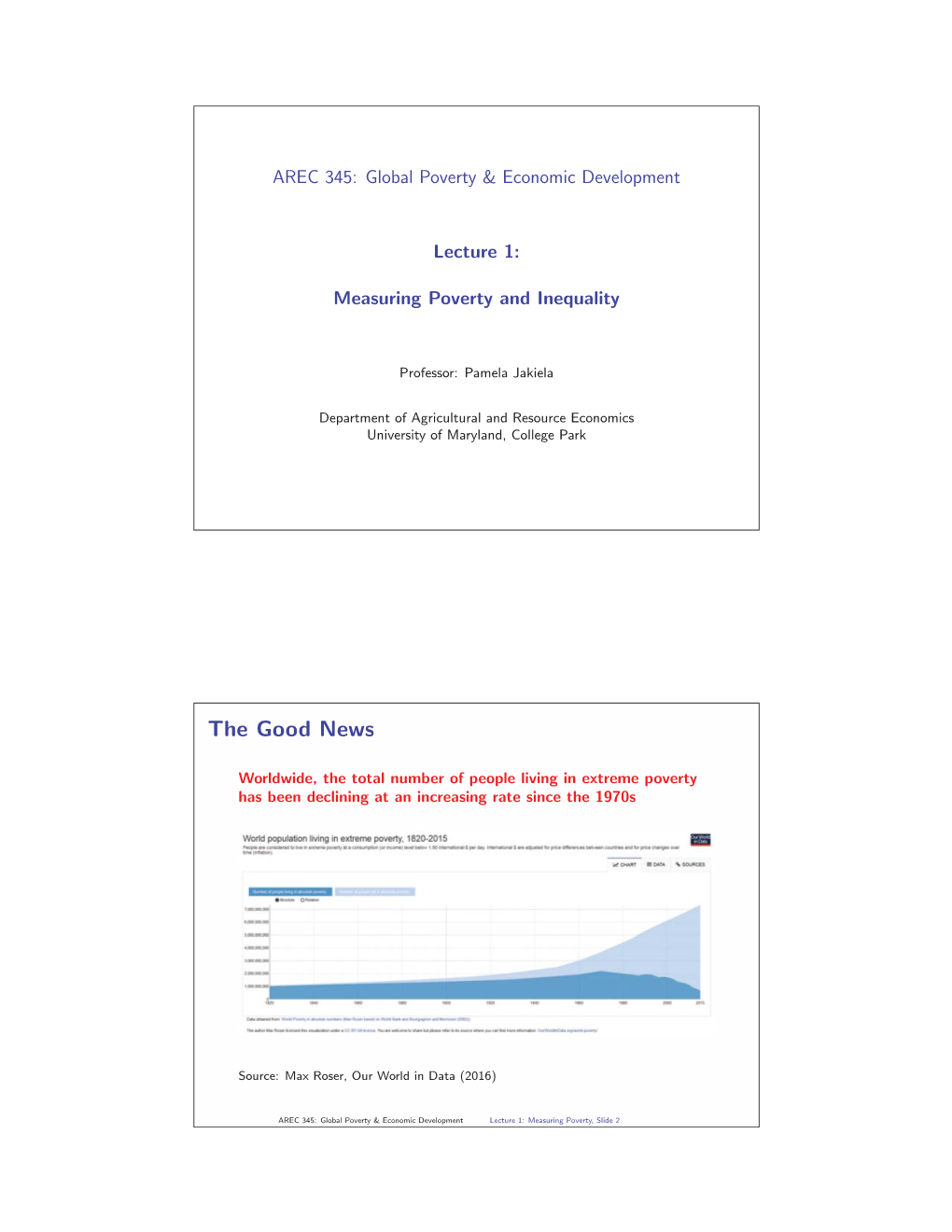 Lecture 1: Measuring Poverty, Slide 0