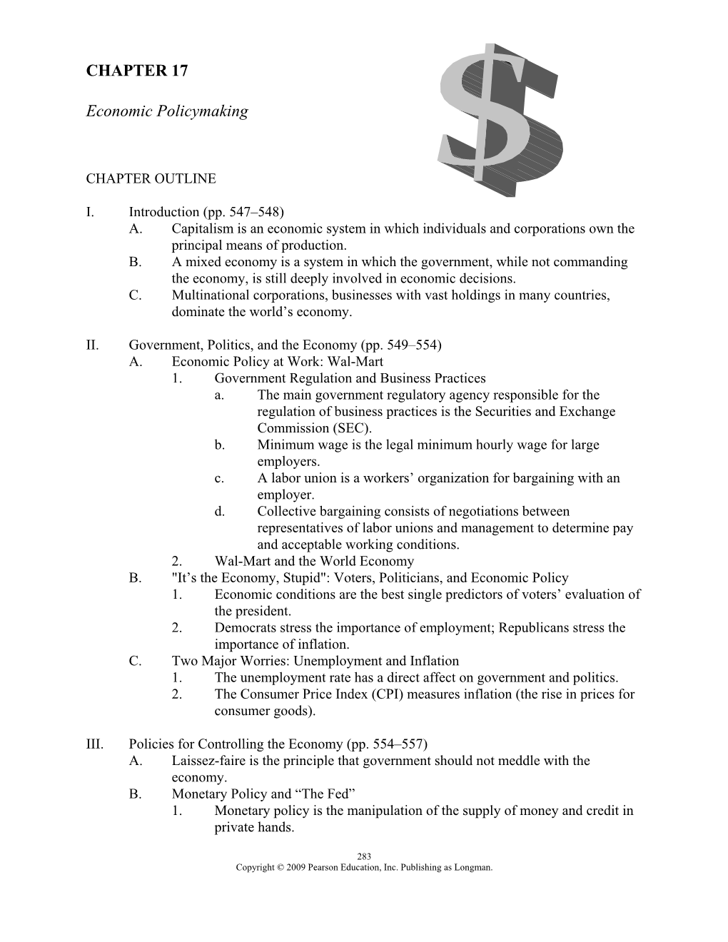 CHAPTER 17 Economic Policymaking