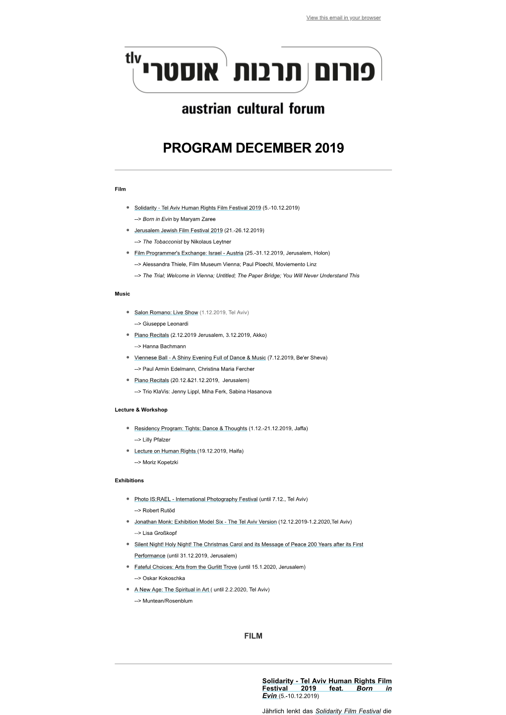 Program December 2019