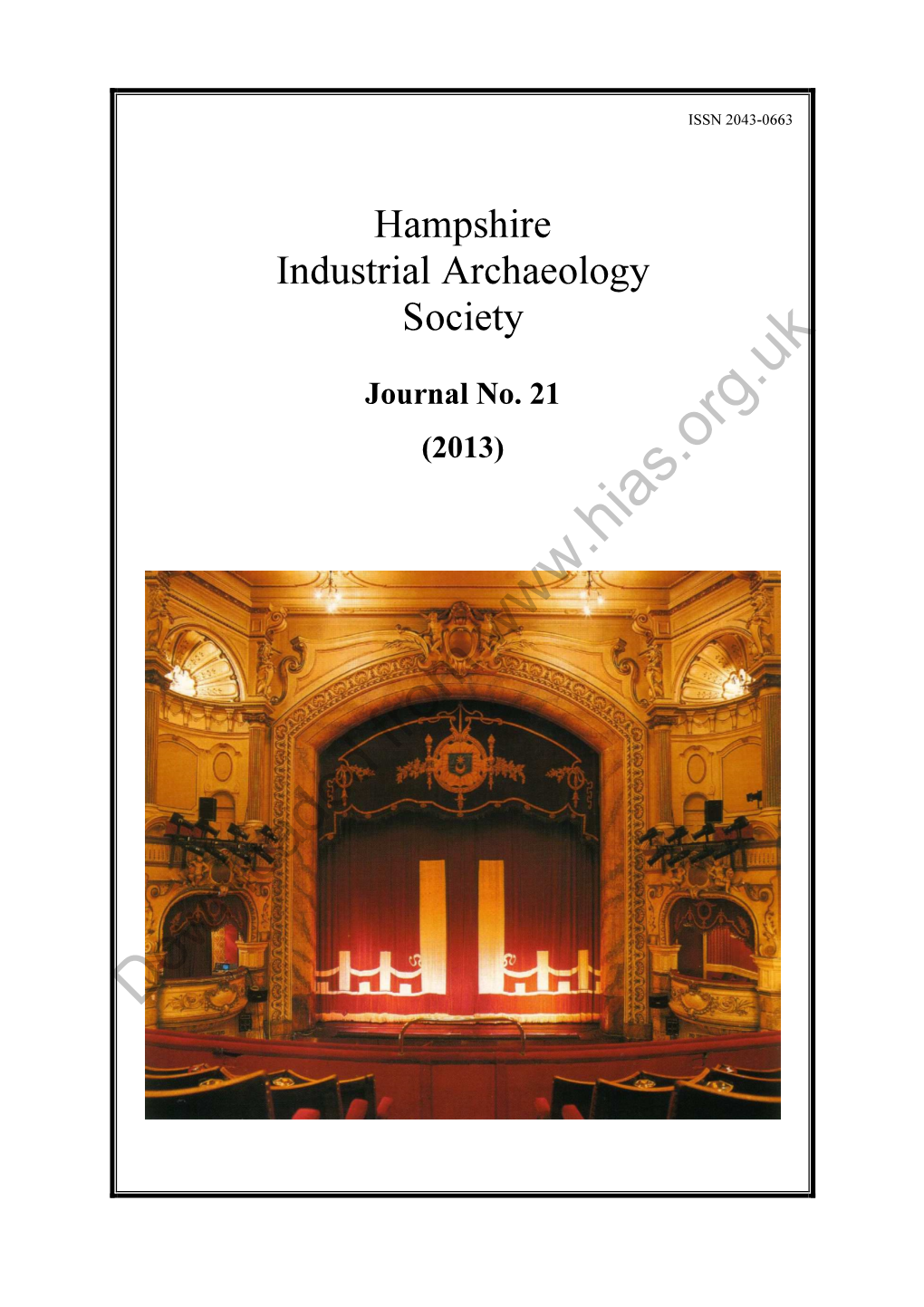 Hampshire Industrial Archaeology Society, Journal No. 21, 2013, Part 1