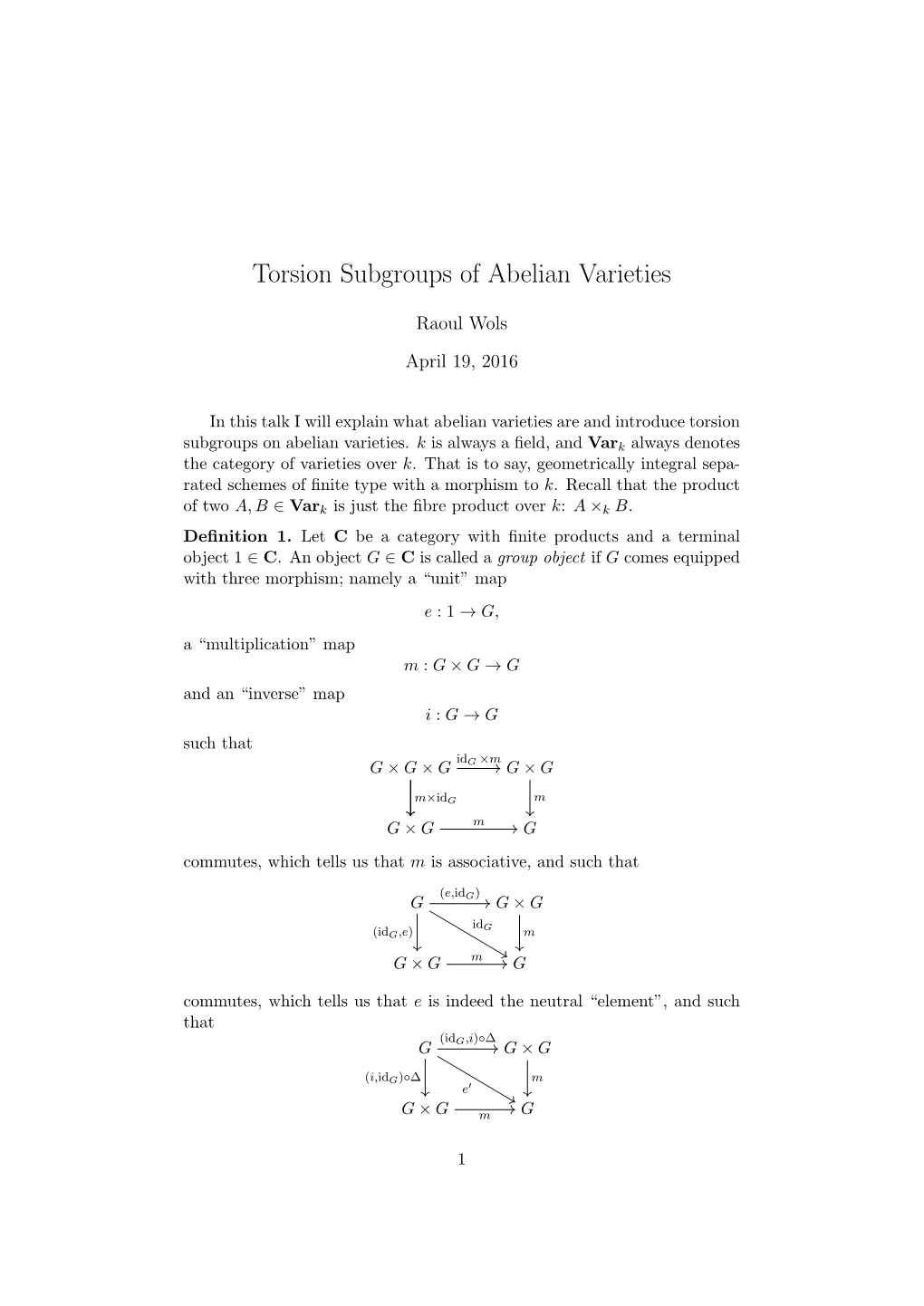 Torsion Subgroups of Abelian Varieties