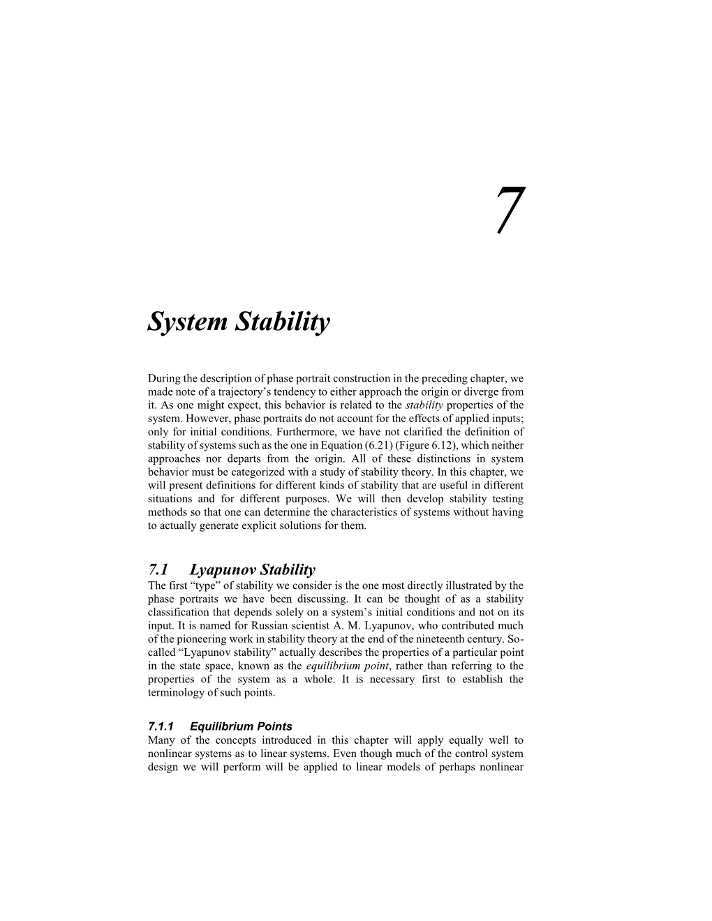 System Stability