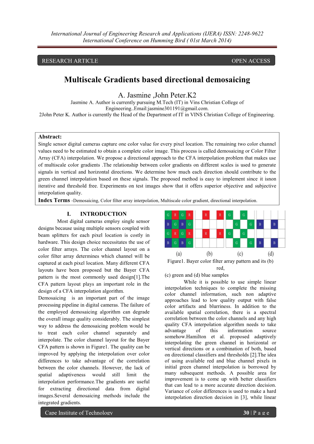 Multiscale Gradients Based Directional Demosaicing