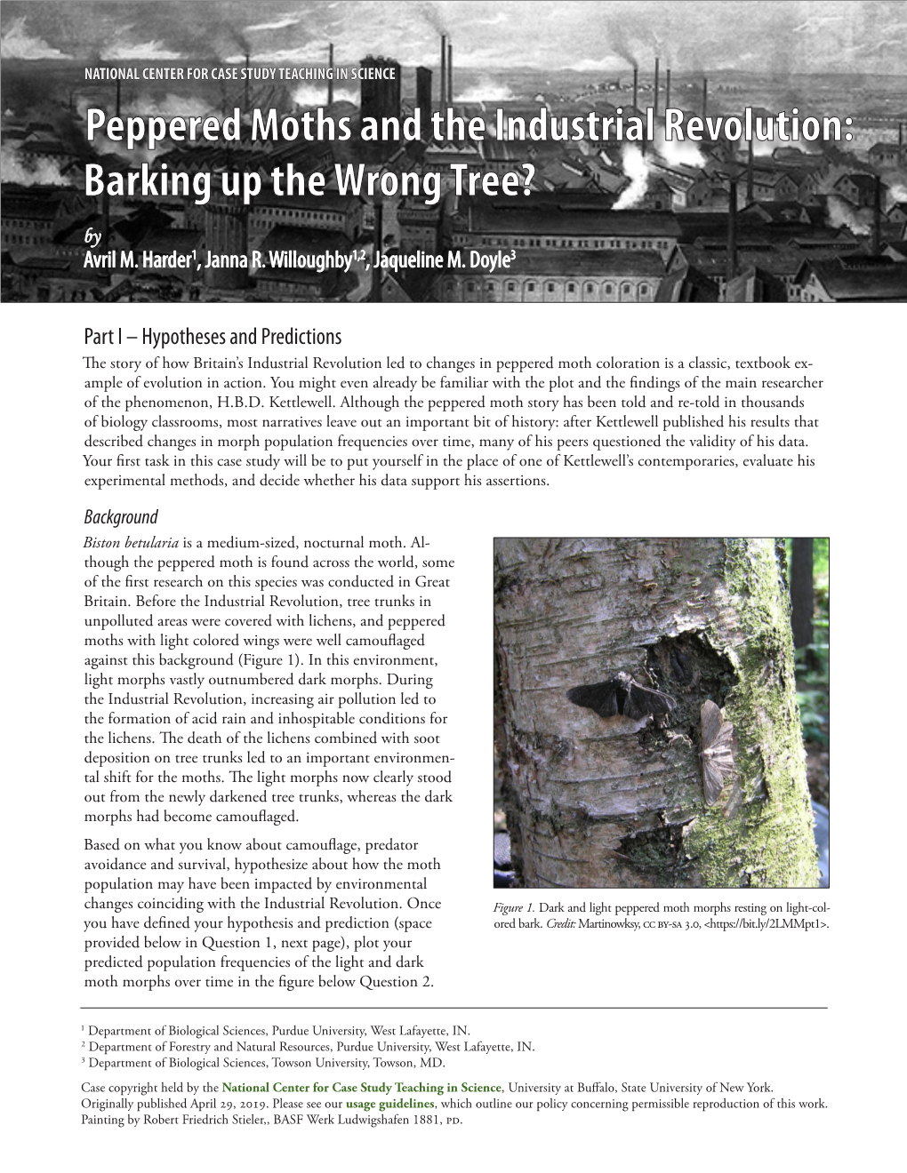 Peppered Moths and the Industrial Revolution: Barking up the Wrong Tree? by Avril M