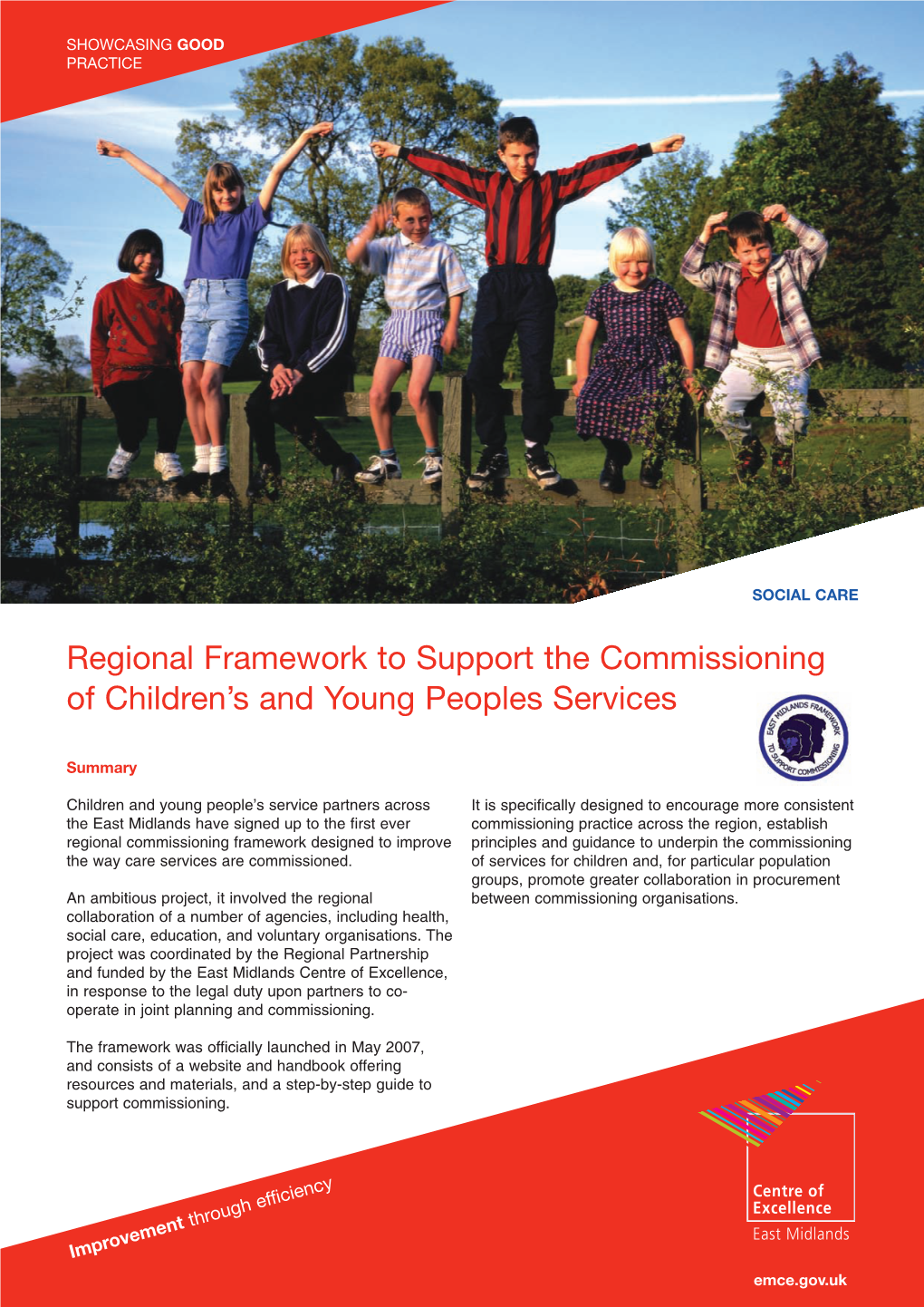 Regional Framework to Support the Commissioning of Children's And