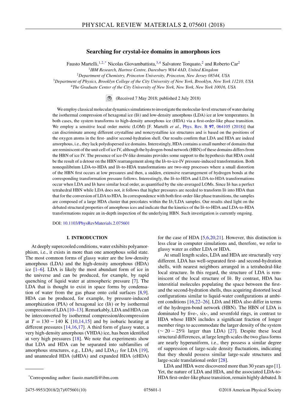 Searching for Crystal-Ice Domains in Amorphous Ices