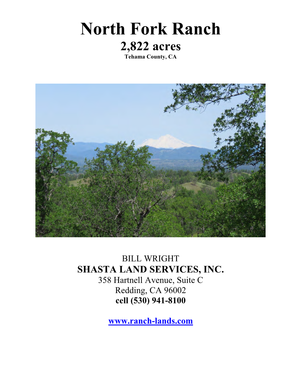 North Fork Ranch 2,822 Acres Tehama County, CA