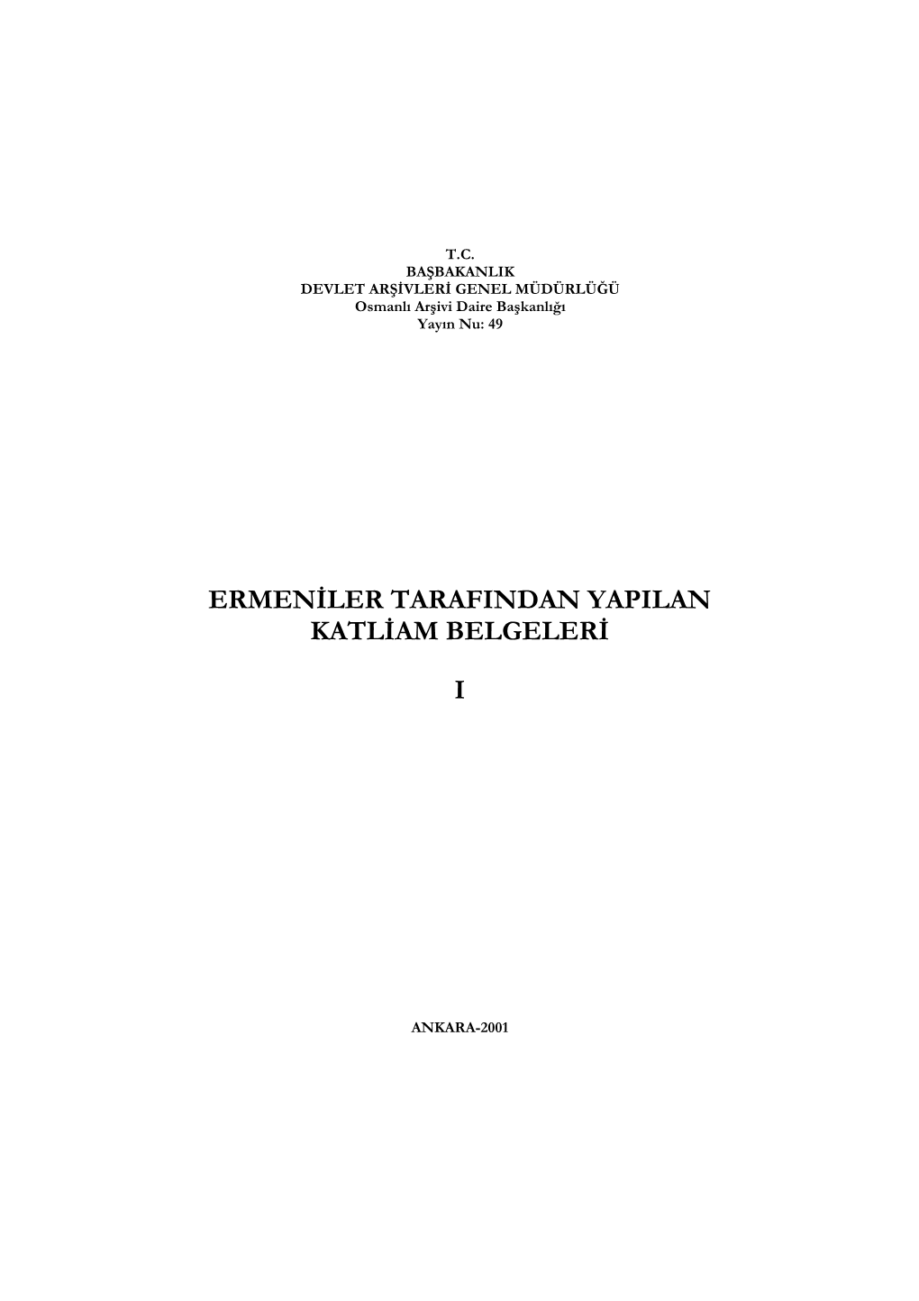 Ermenđler Tarafindan Yapilan Katlđam Belgelerđ I