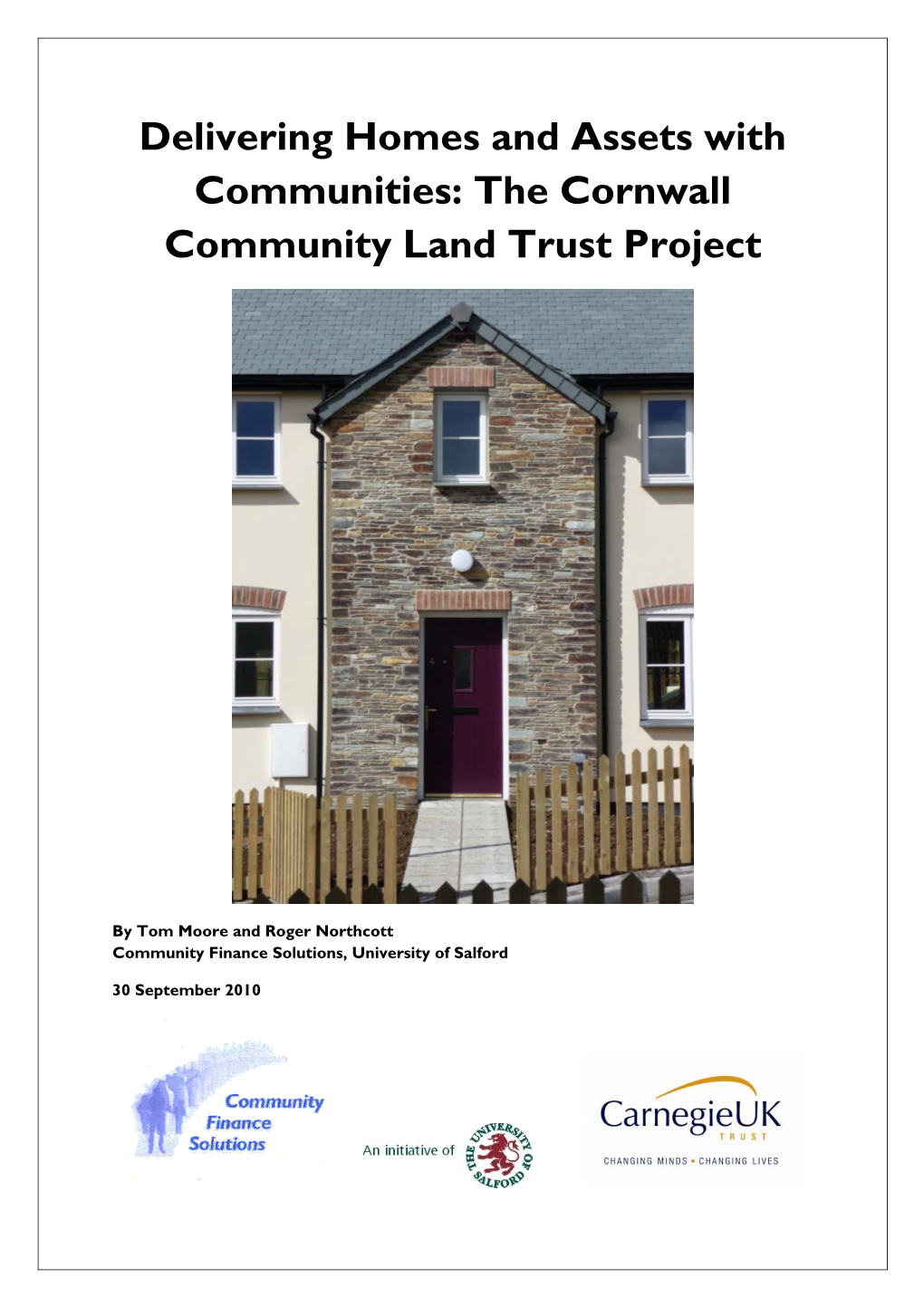 The Cornwall Community Land Trust Project