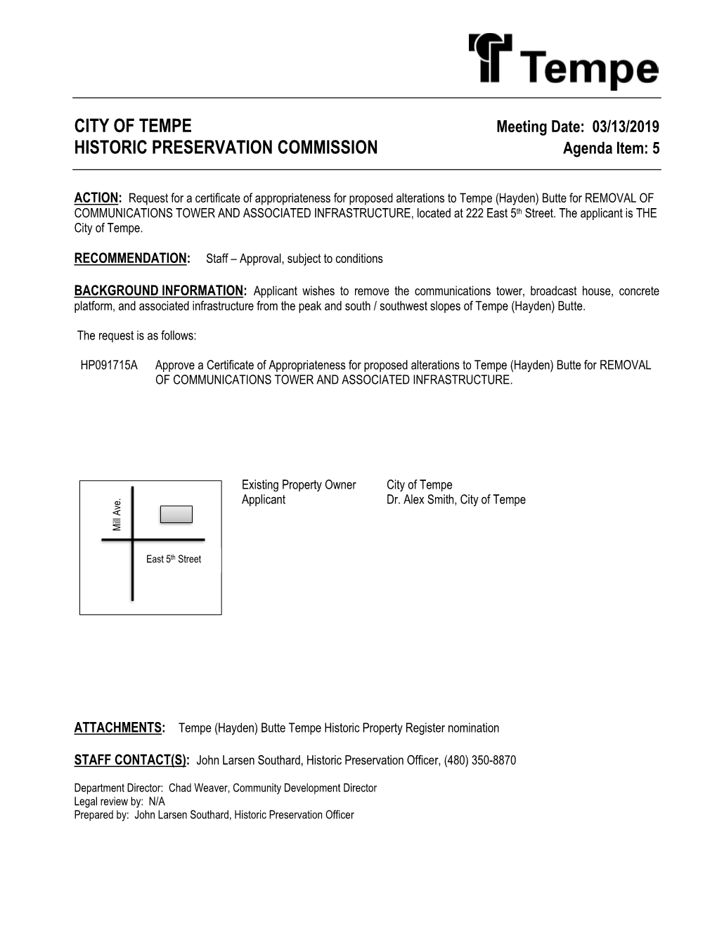 City of Tempe Historic Preservation Commission