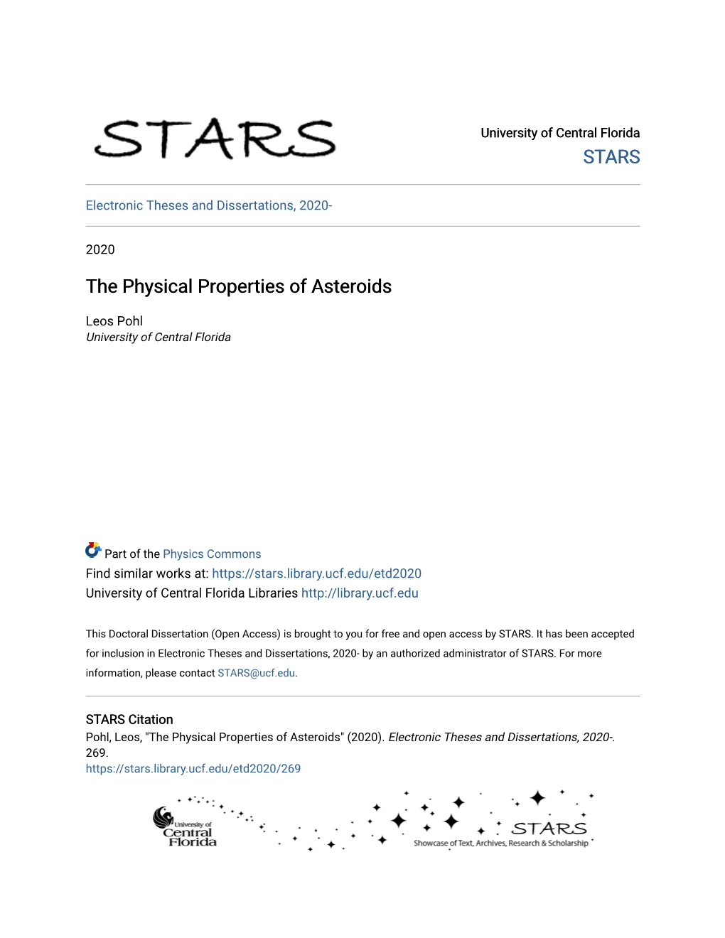 The Physical Properties of Asteroids