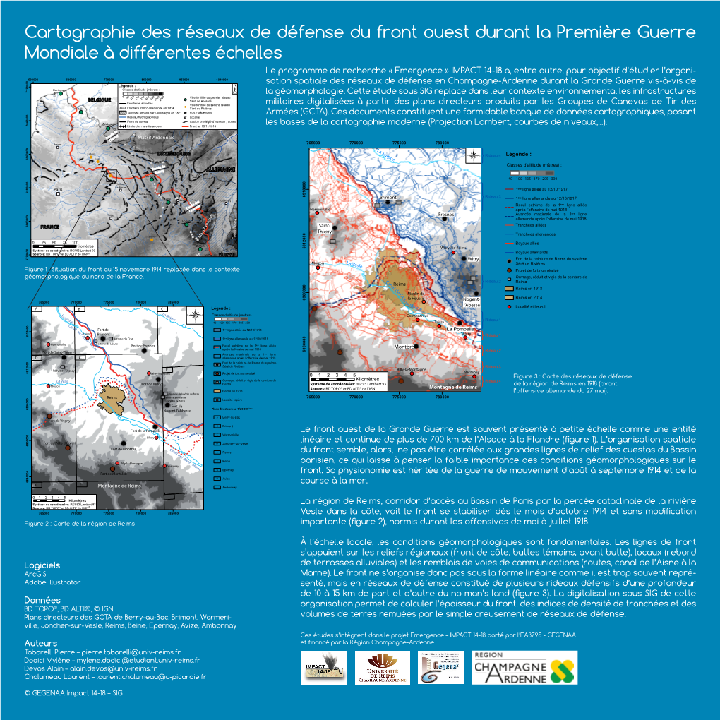 Cartographie Des Réseaux De Défense Du Front Ouest Durant La Première