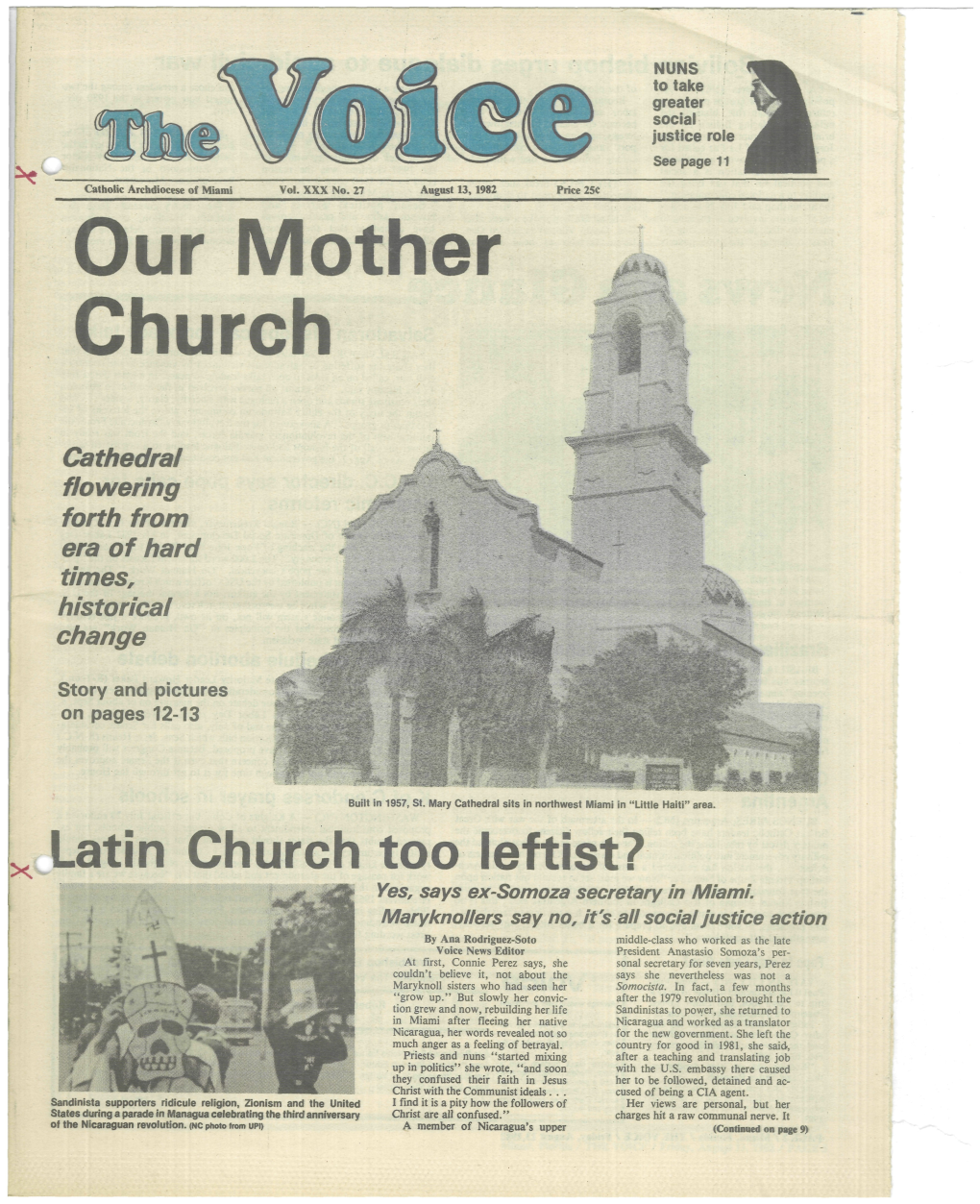 Latin Church Too Leftist? Yes, Says Ex-Somoza Secretary in Miami