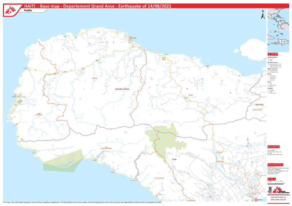 Base Map - Departement Grand Anse - Earthquake of 14/08/2021 Public