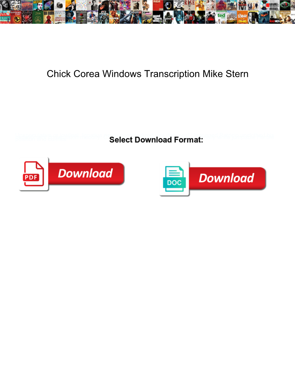 Chick Corea Windows Transcription Mike Stern