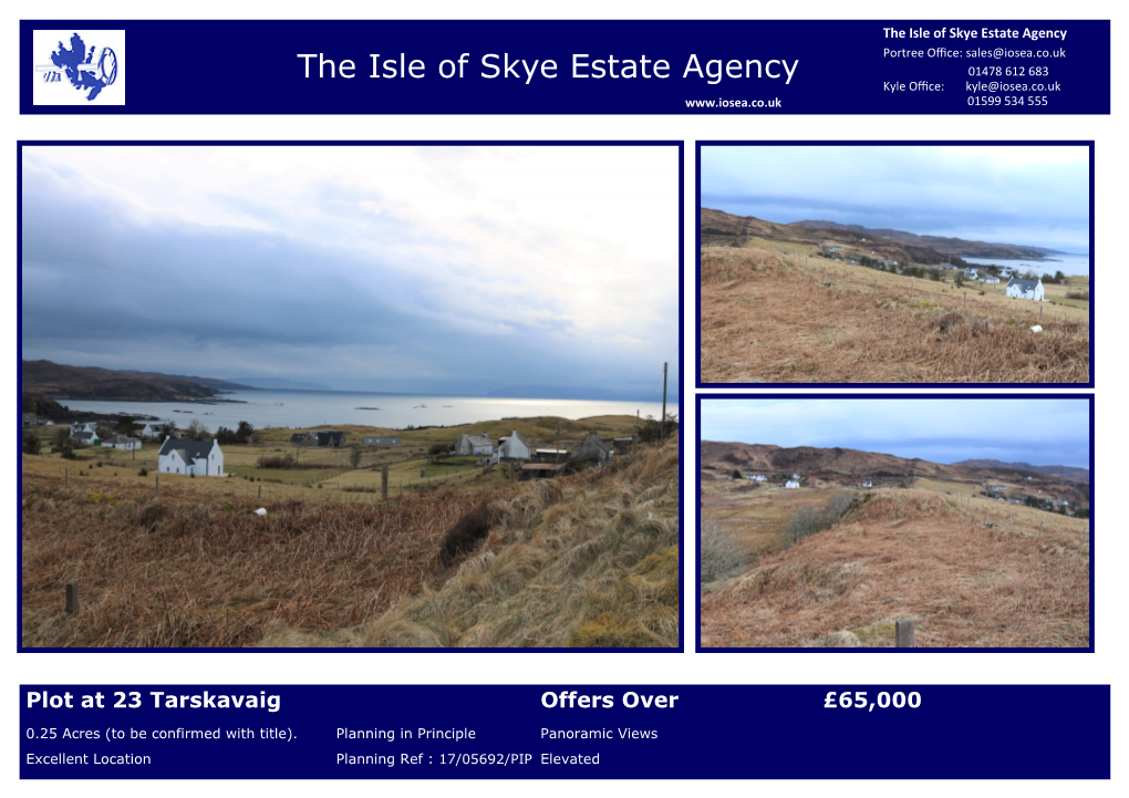 Offers Over £65000 Plot at 23 Tarskavaig