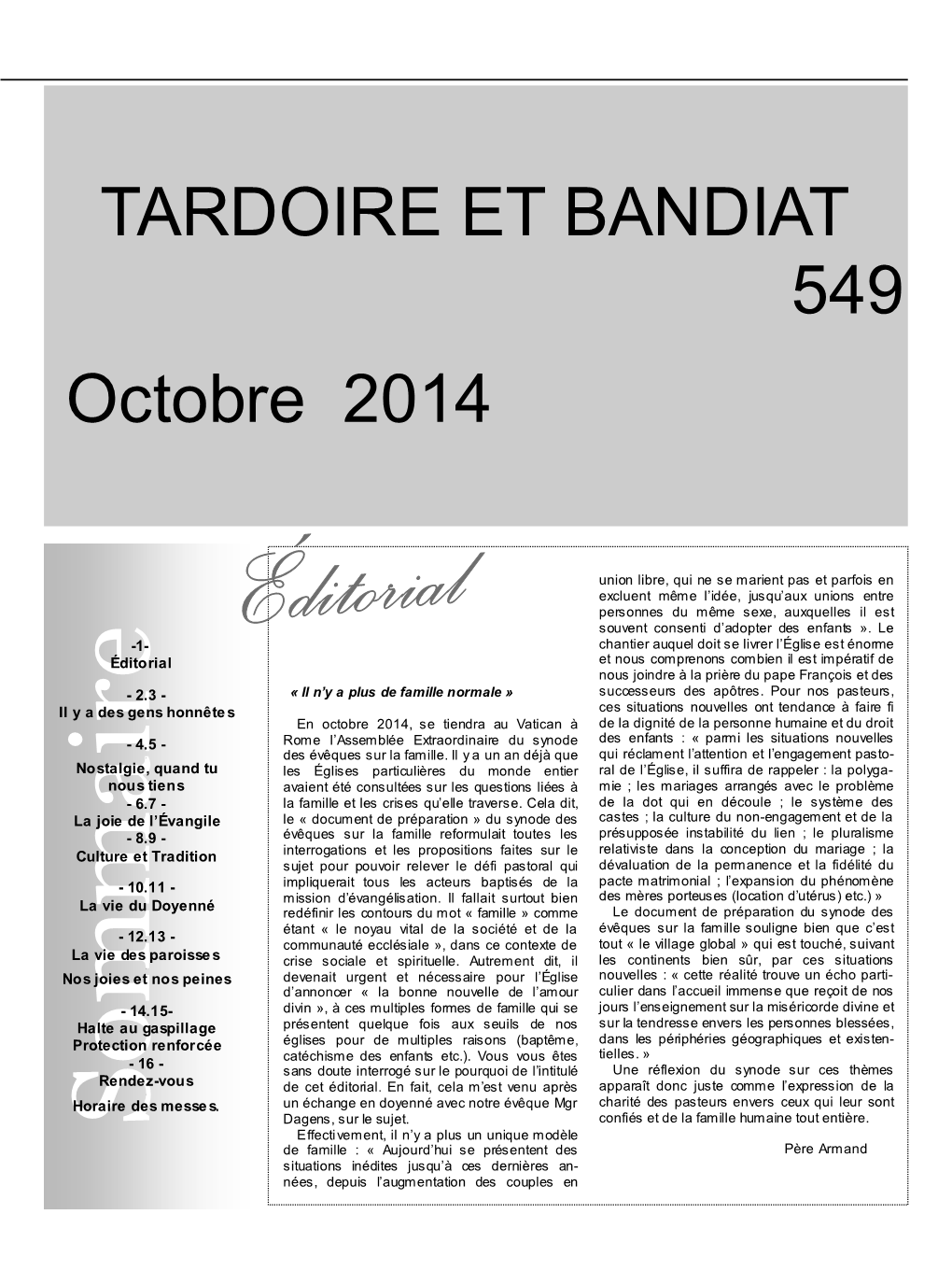 Octobre 2014.Pub