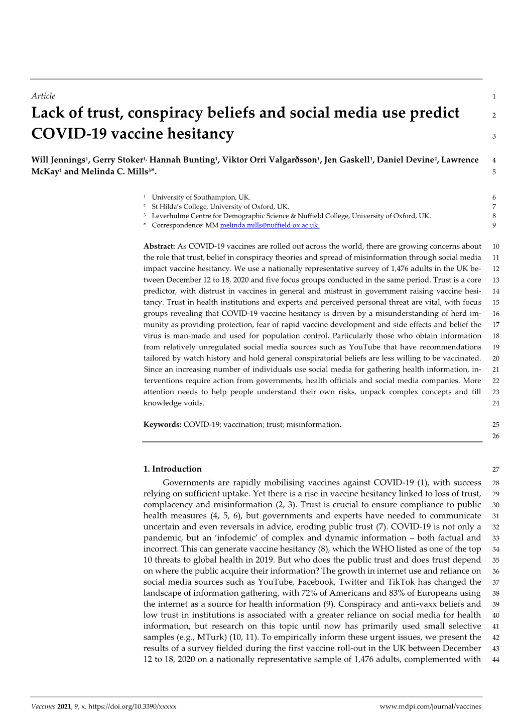 COVID-19 Vaccine Hesitancy 3