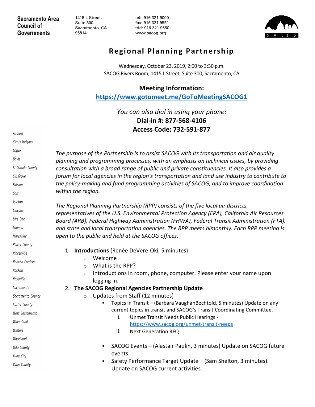 RPP Packet Attachments