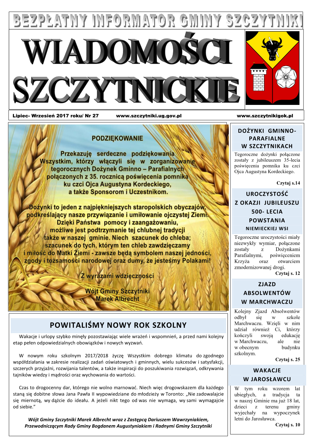 Wiadomości Szczytnickie Nr 27/2017