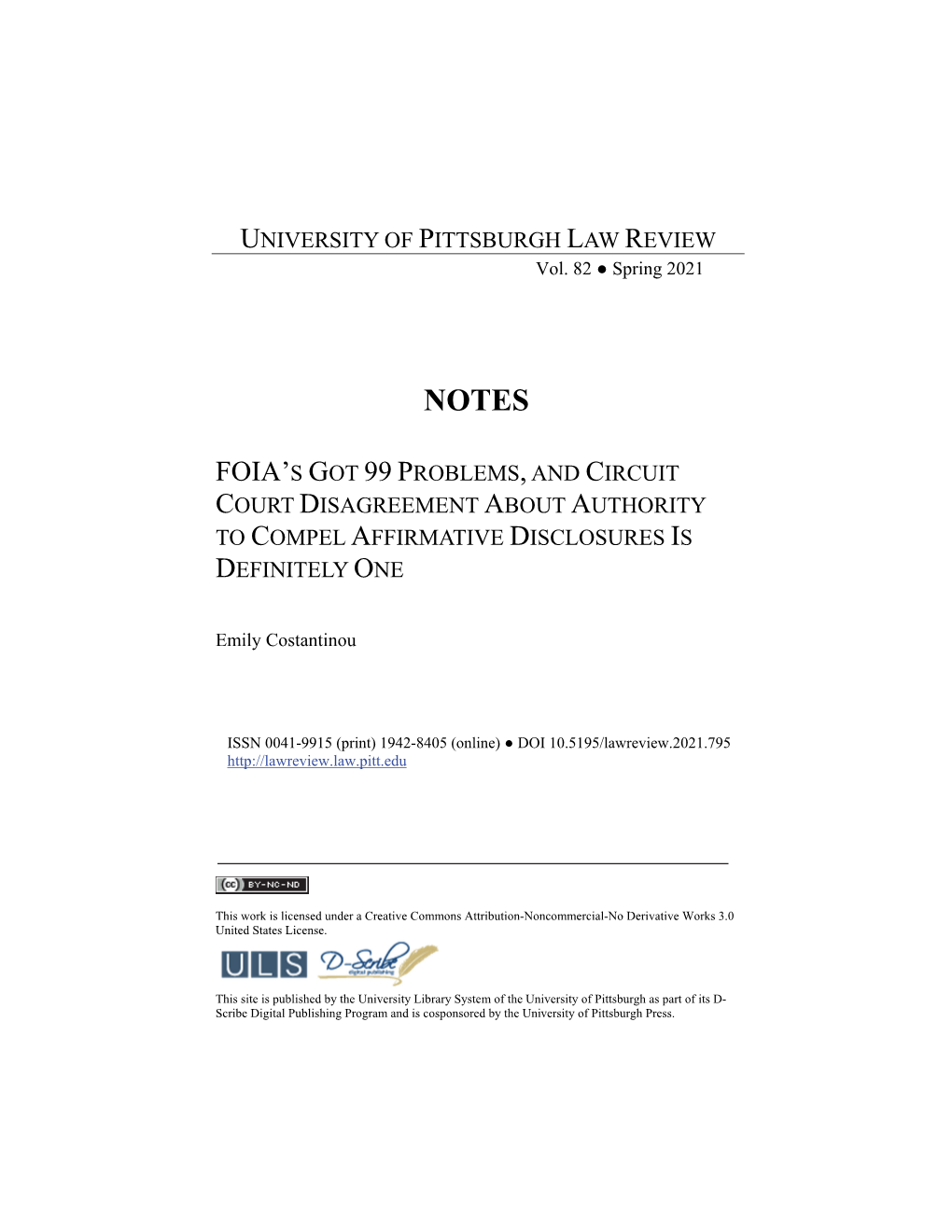 Foia's Got 99 Problems,And Circuit