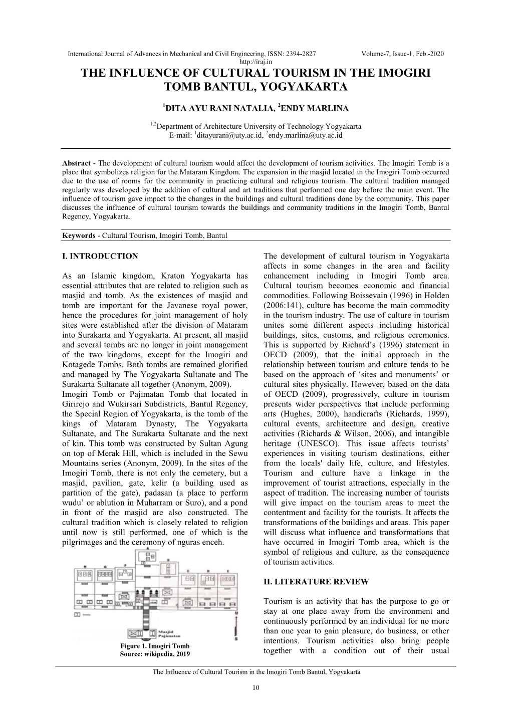 The Influence of Cultural Tourism in the Imogiri Tomb Bantul, Yogyakarta