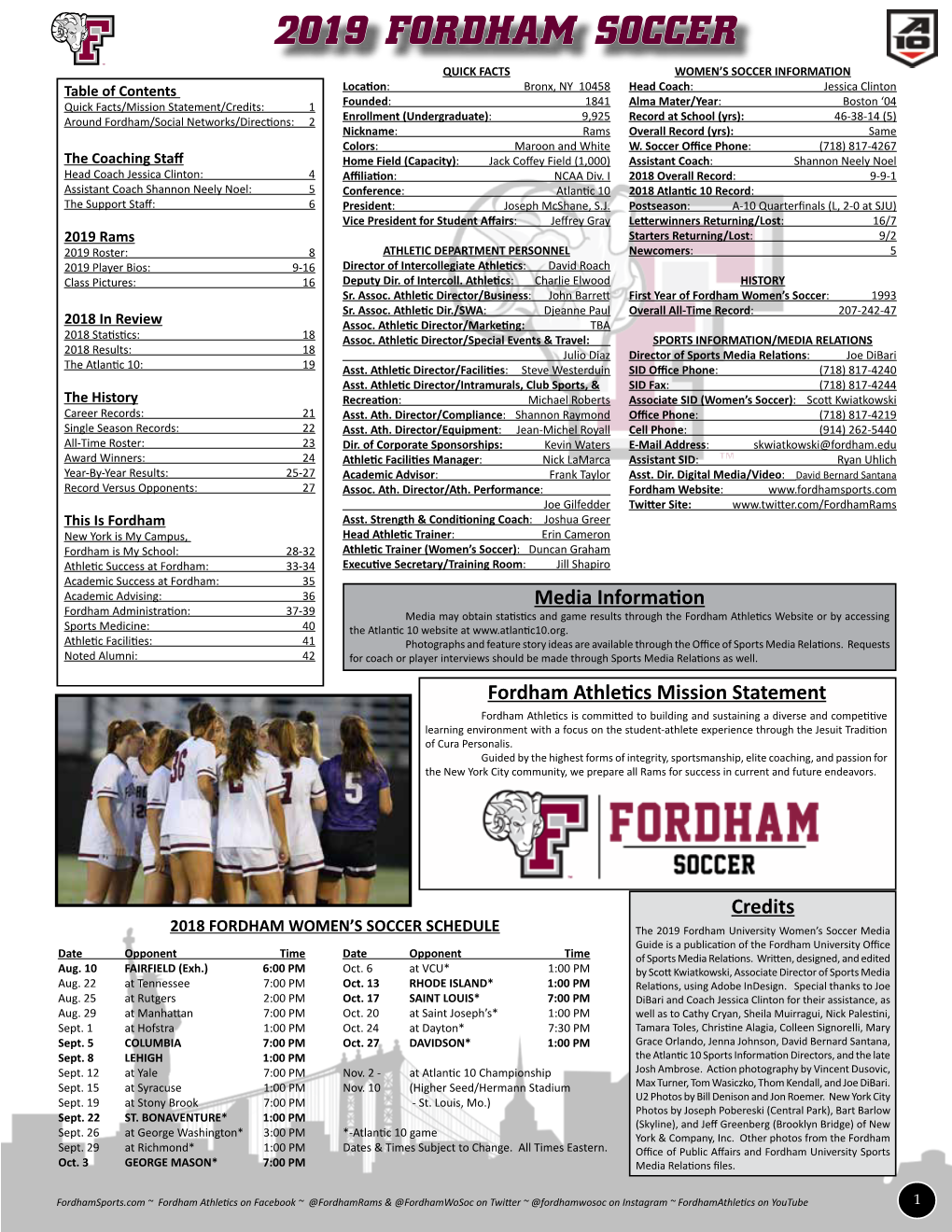 2019 Fordham Soccer