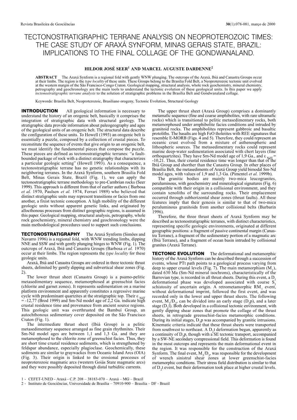 Tectonostratigraphic Terrane Analysis on Neoproterozoic Times