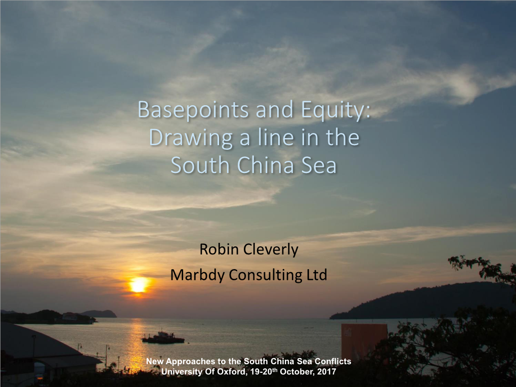 Drawing a Line in the South China Sea