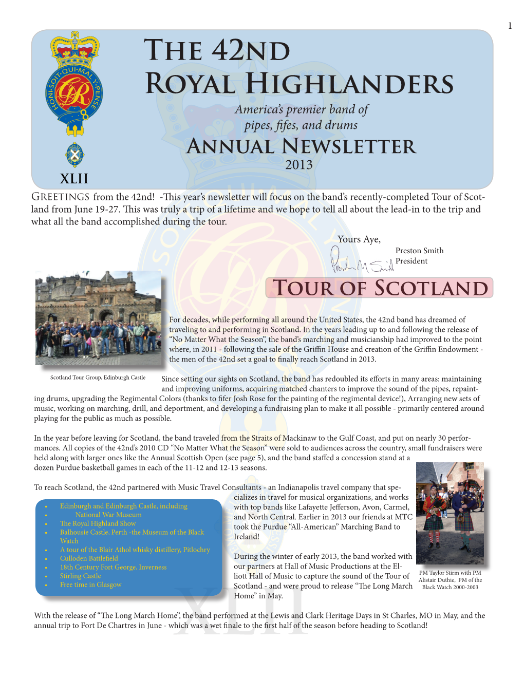 Annual Newsletter, 2013