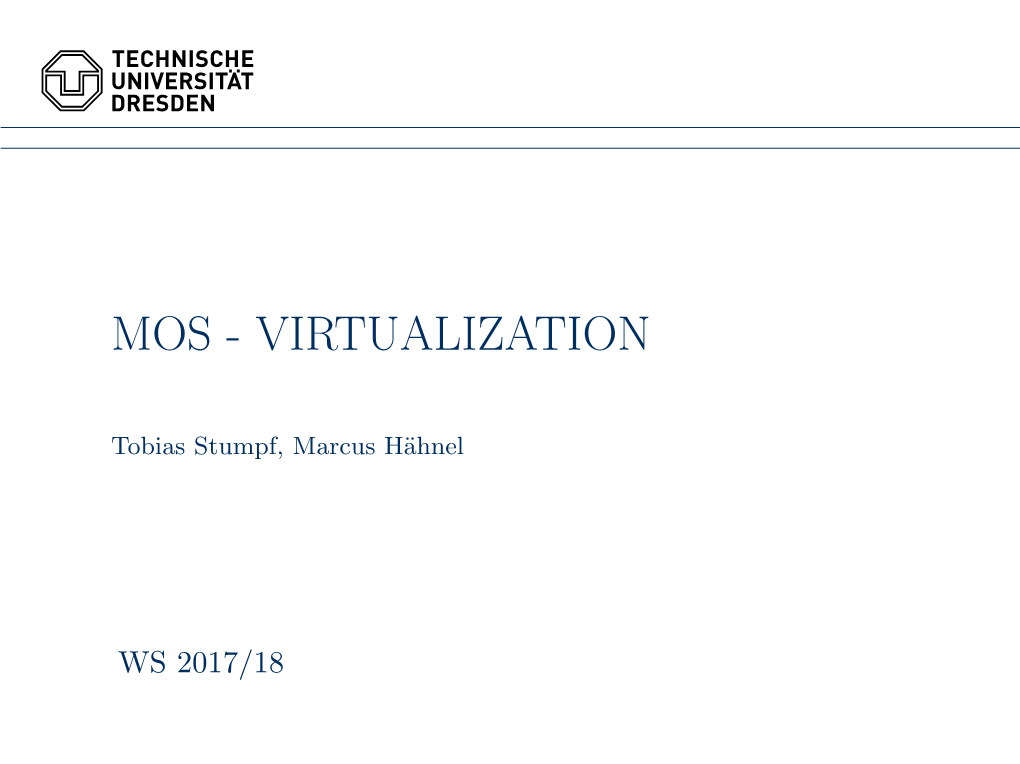Mos - Virtualization