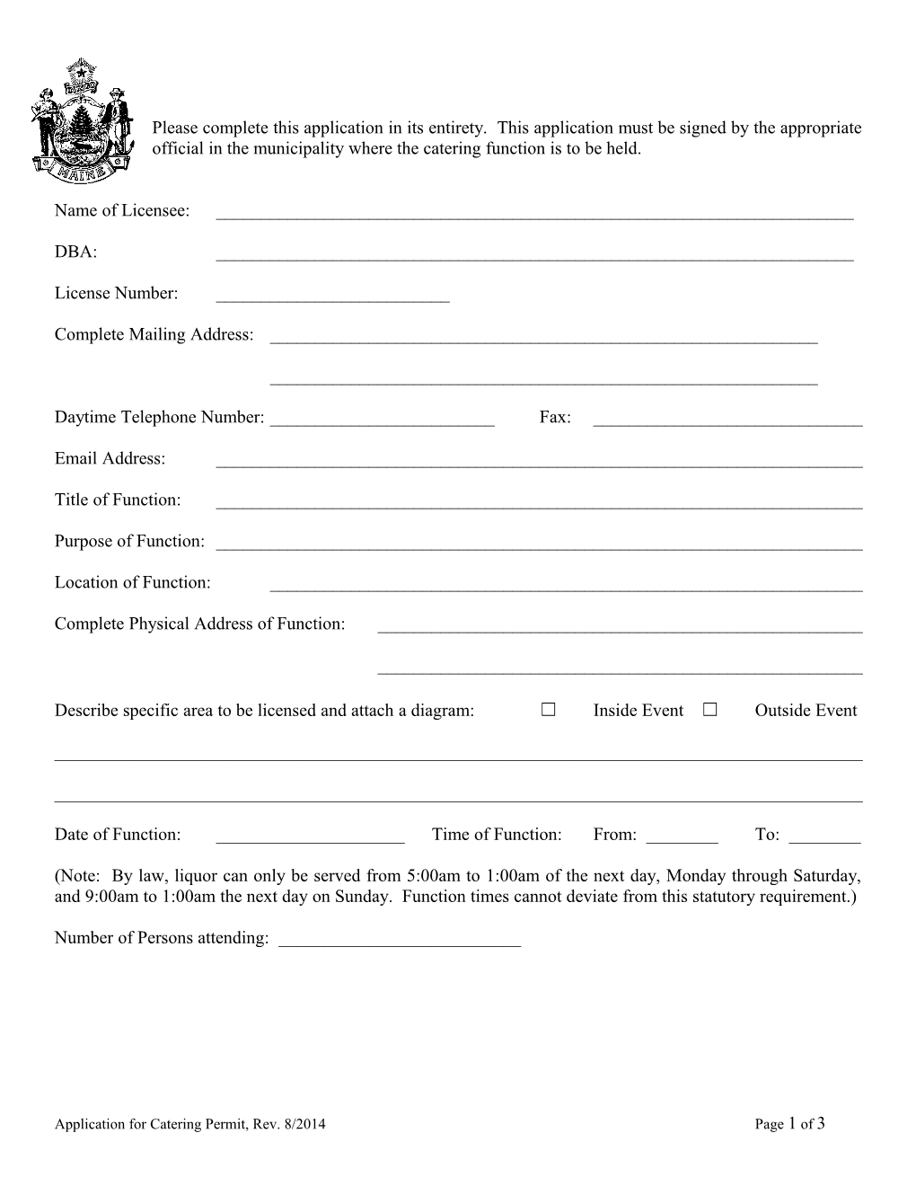 Please Complete This Application in Its Entirety. This Application Must Be Signed by The