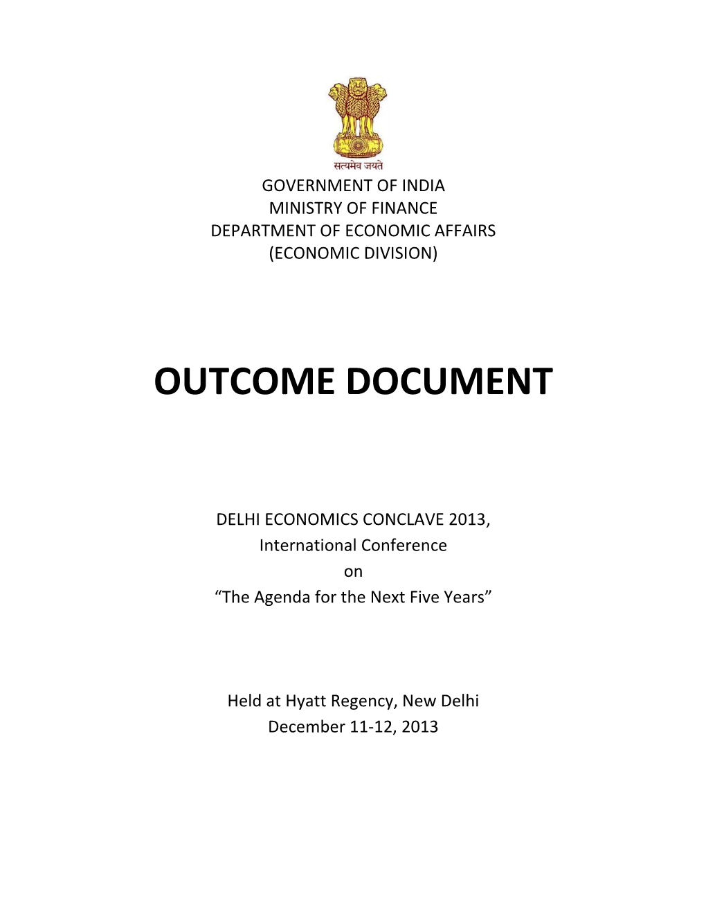 Outcome Document