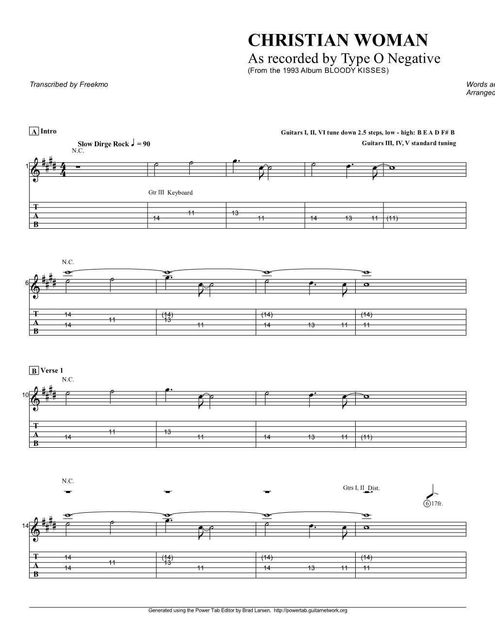 Christian Woman Guitar Tab