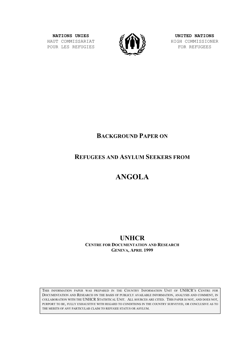 Angola Background Paper