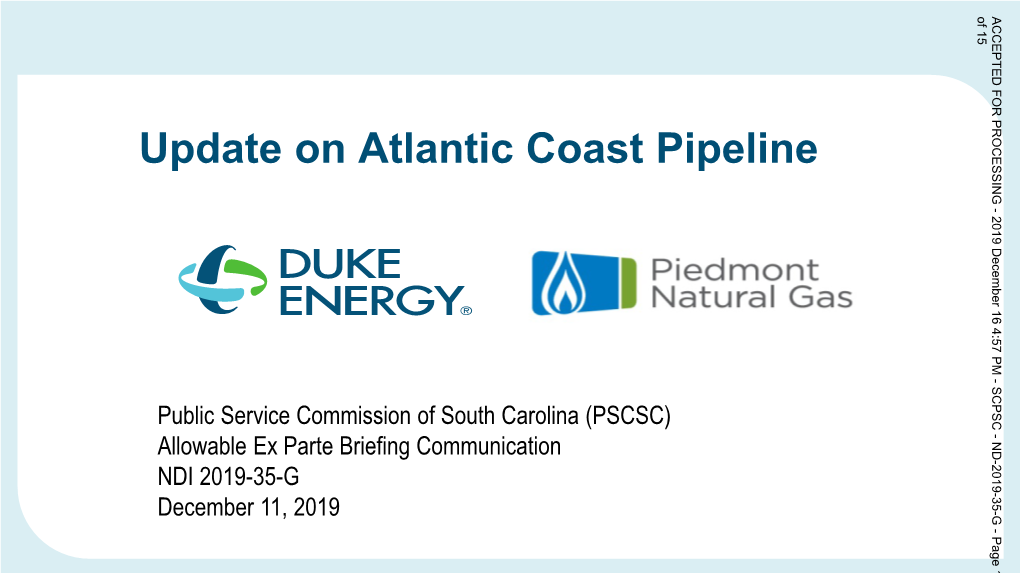 Atlantic Coast Pipeline Overview