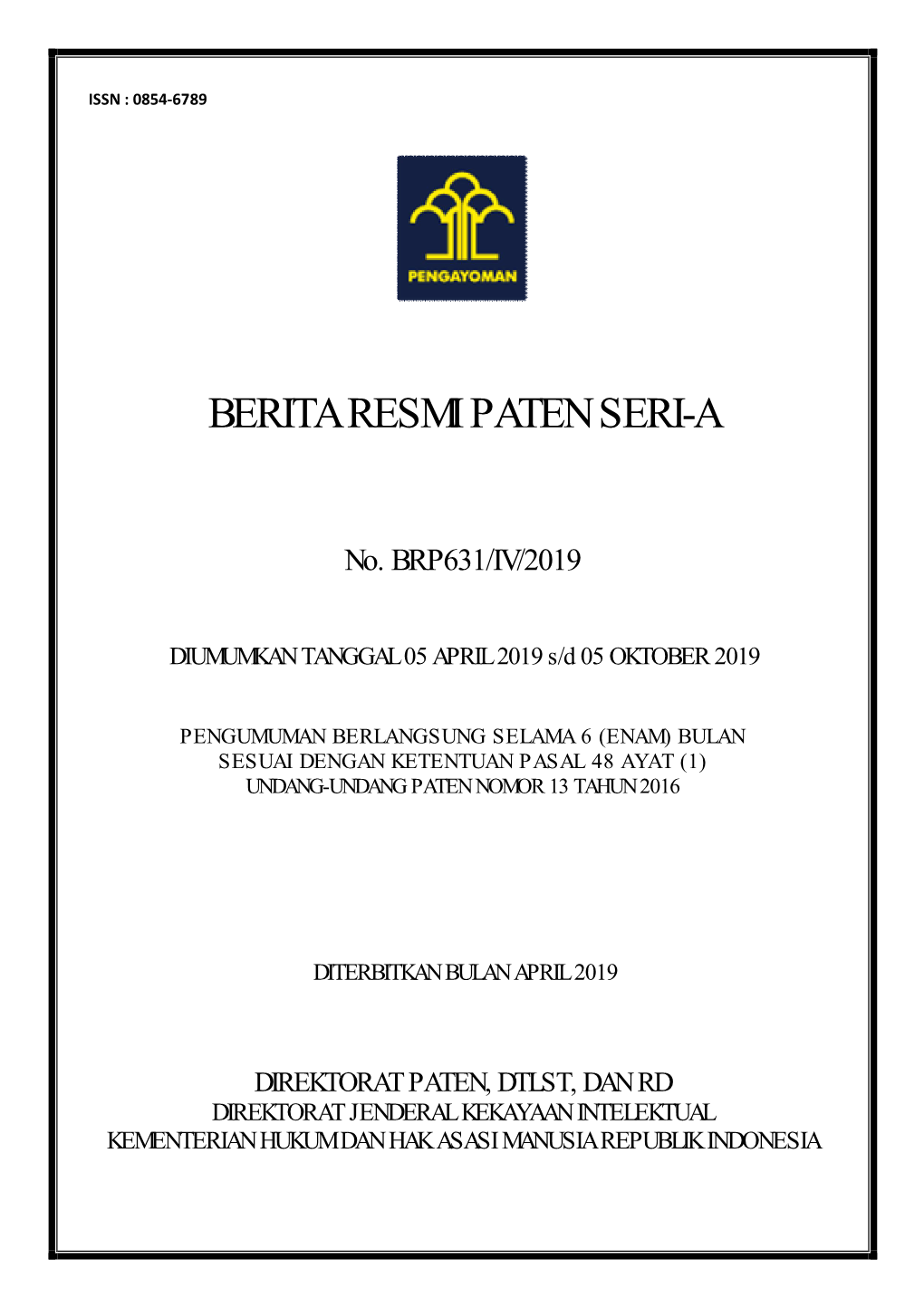 Berita Resmi Paten Seri-A