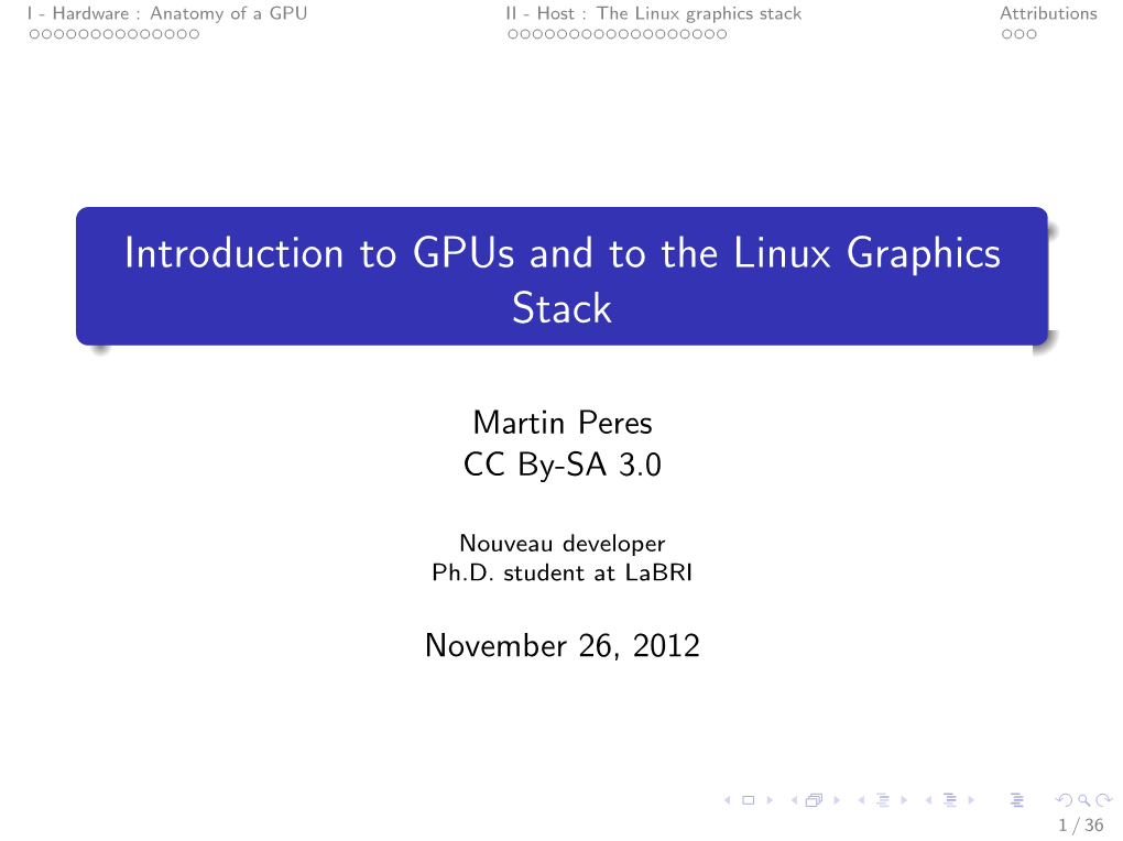 The Linux Graphics Stack Attributions