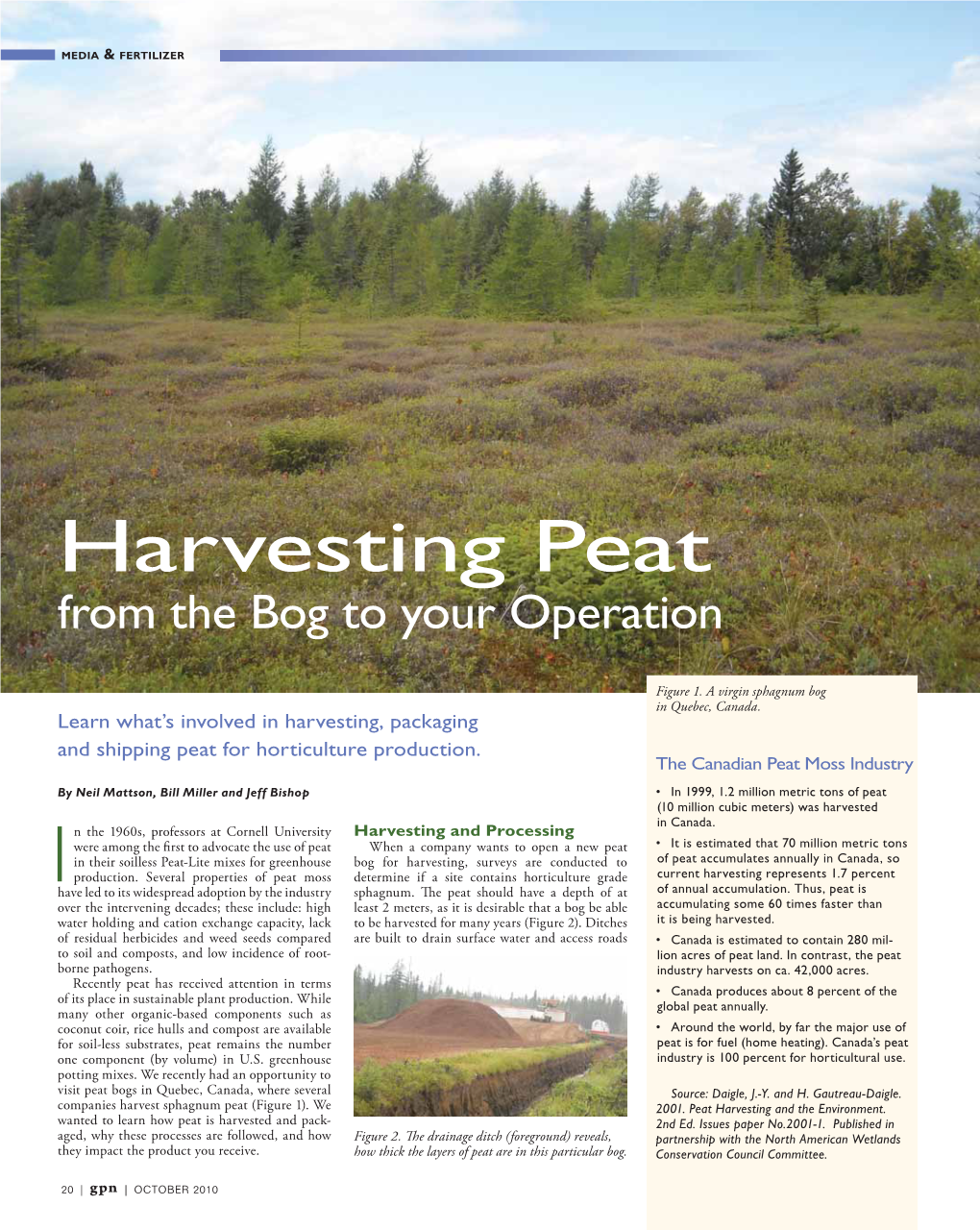 Harvesting Peat from the Bog to Your Operation