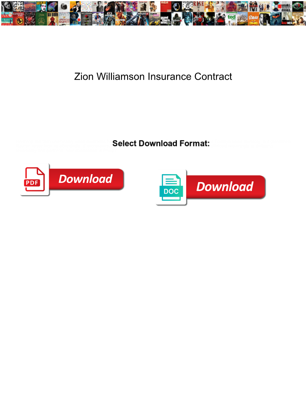 Zion Williamson Insurance Contract