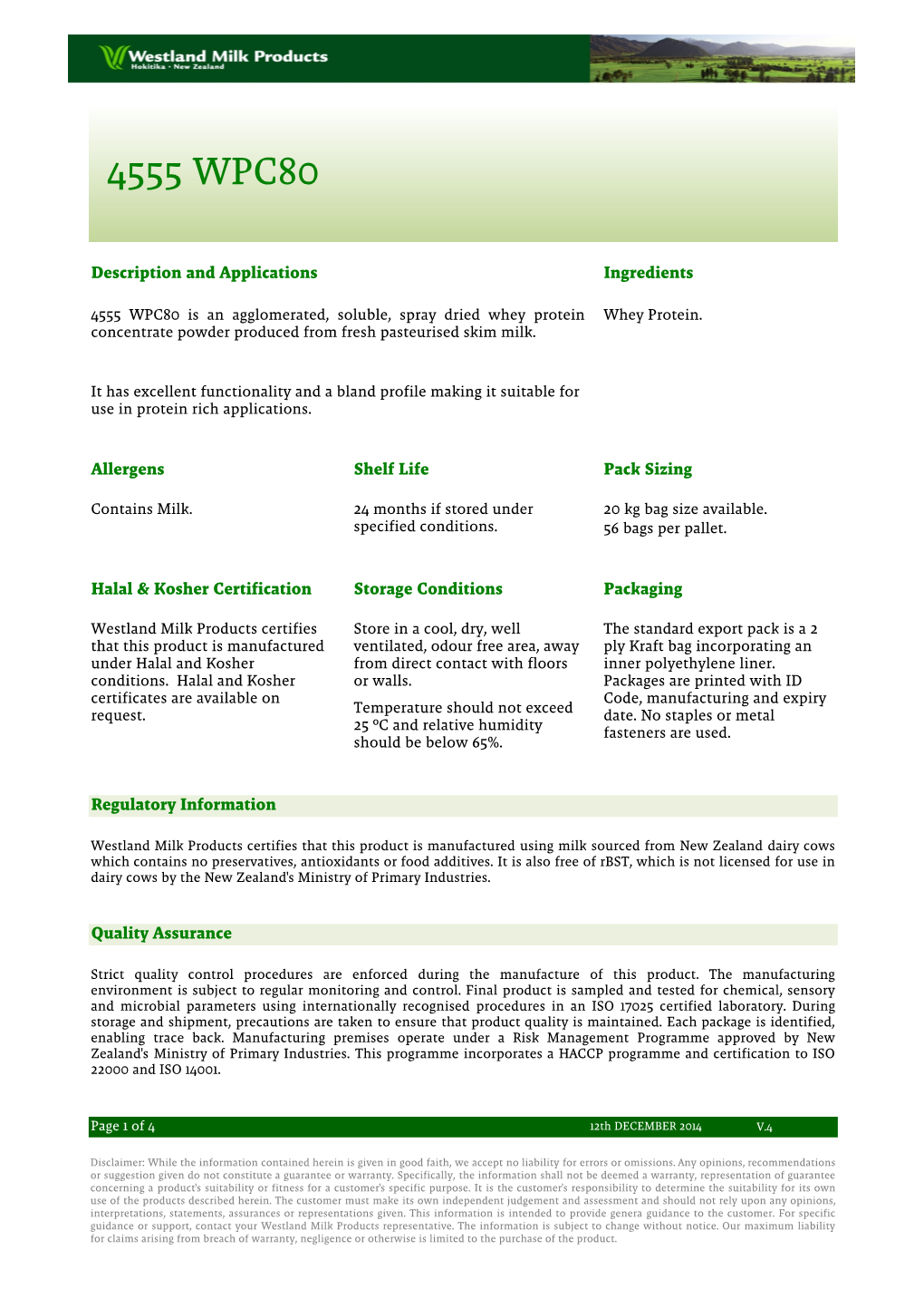 Westland's Wpc Analyze