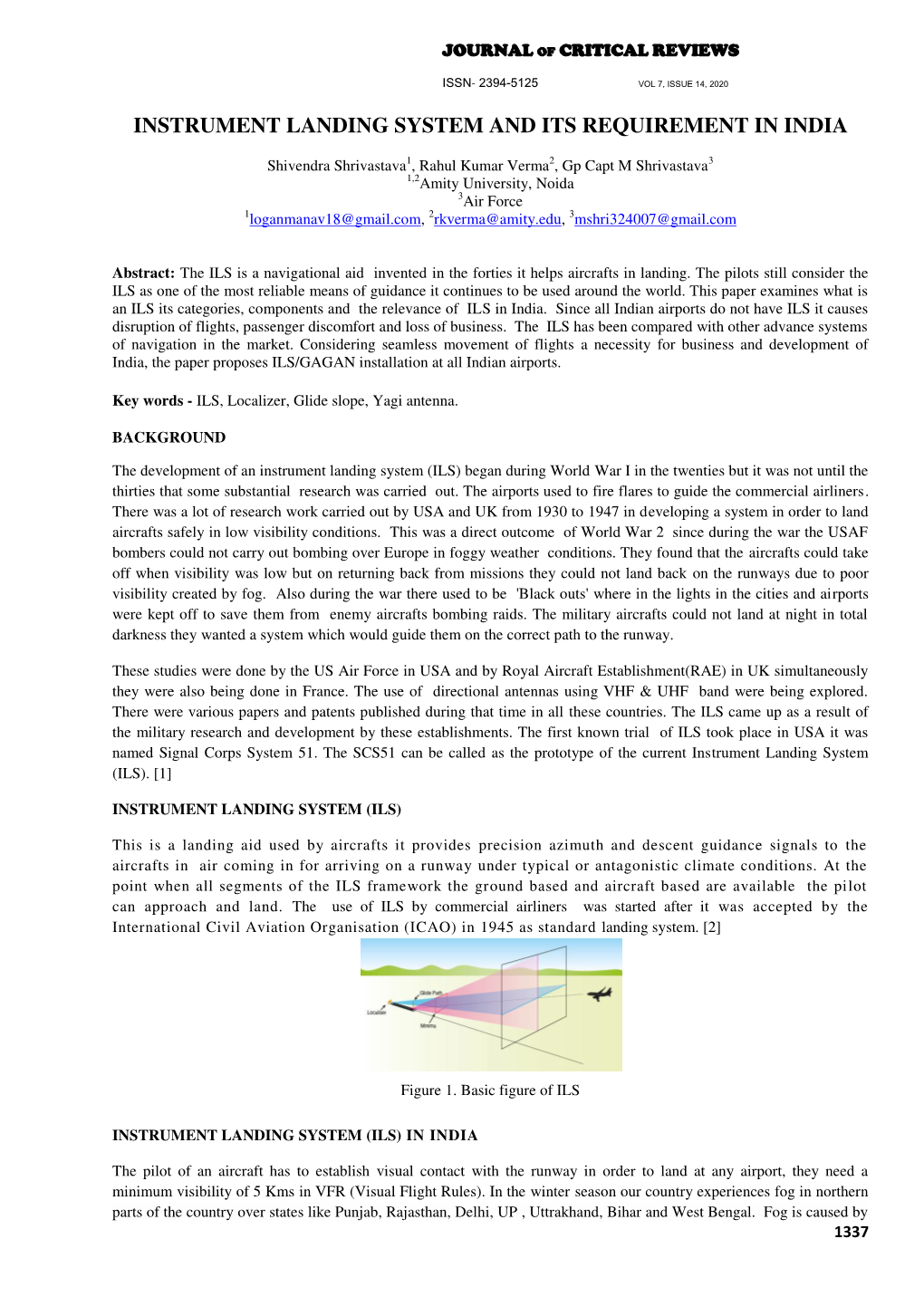 Instrument Landing System and Its Requirement in India