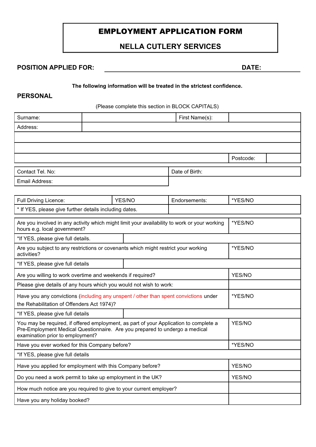 Employment Application Form s4