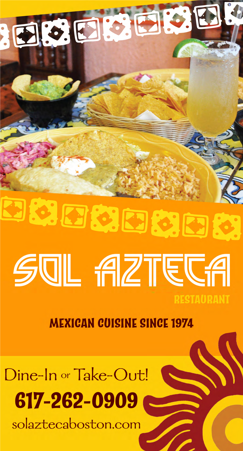 Sol Azteca Menu Mailer