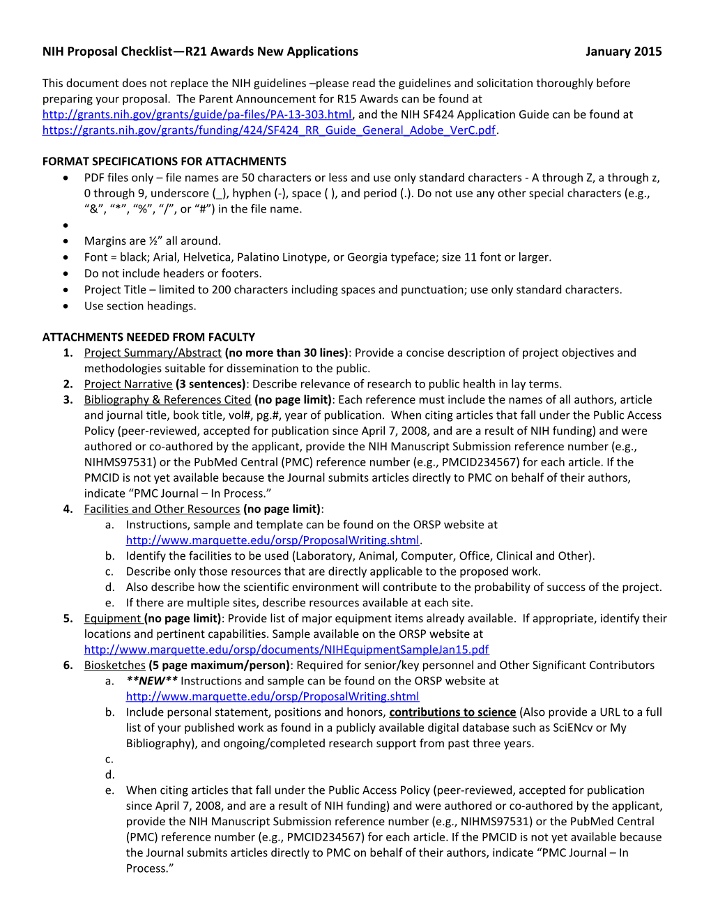 Format Specifications for Attachments