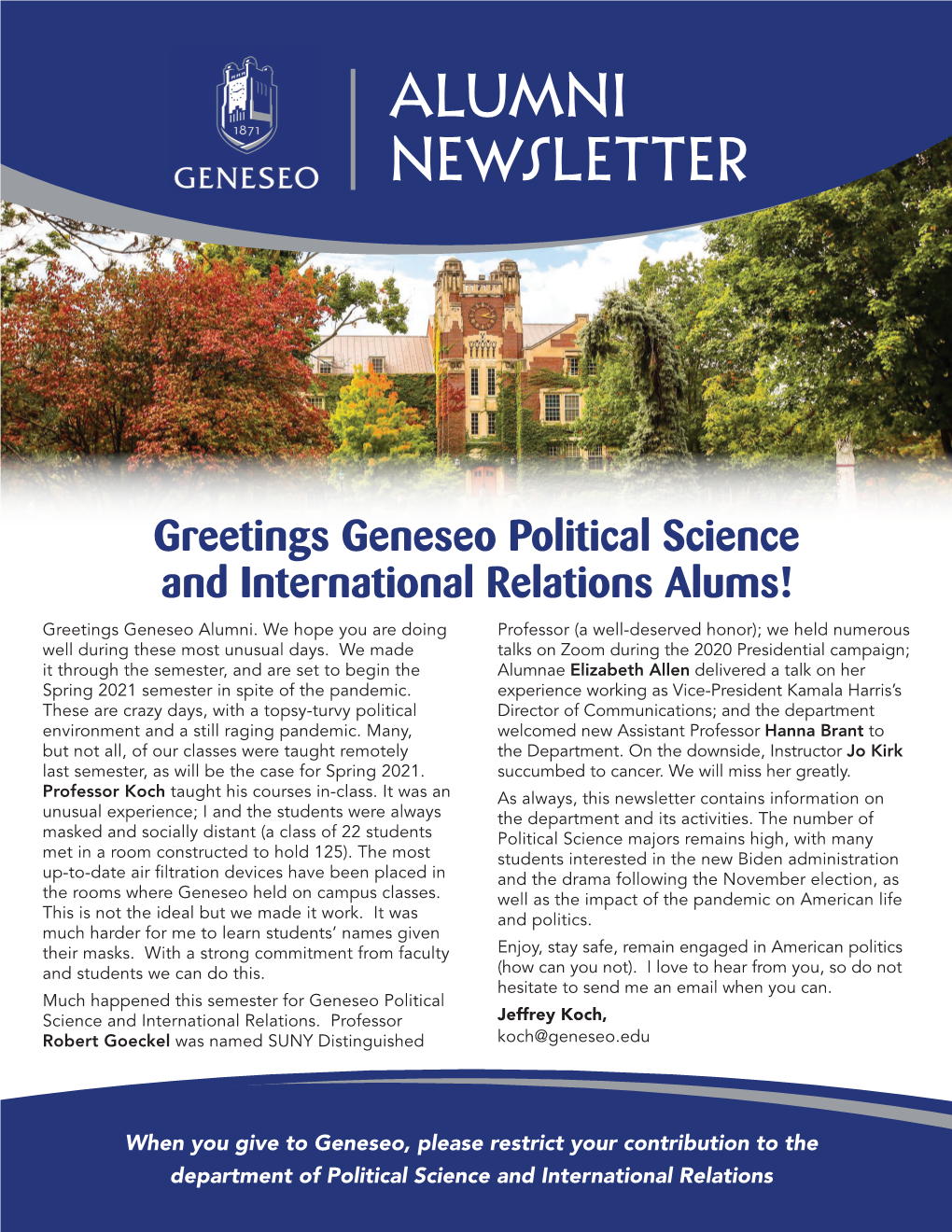 Alumni Newsletter