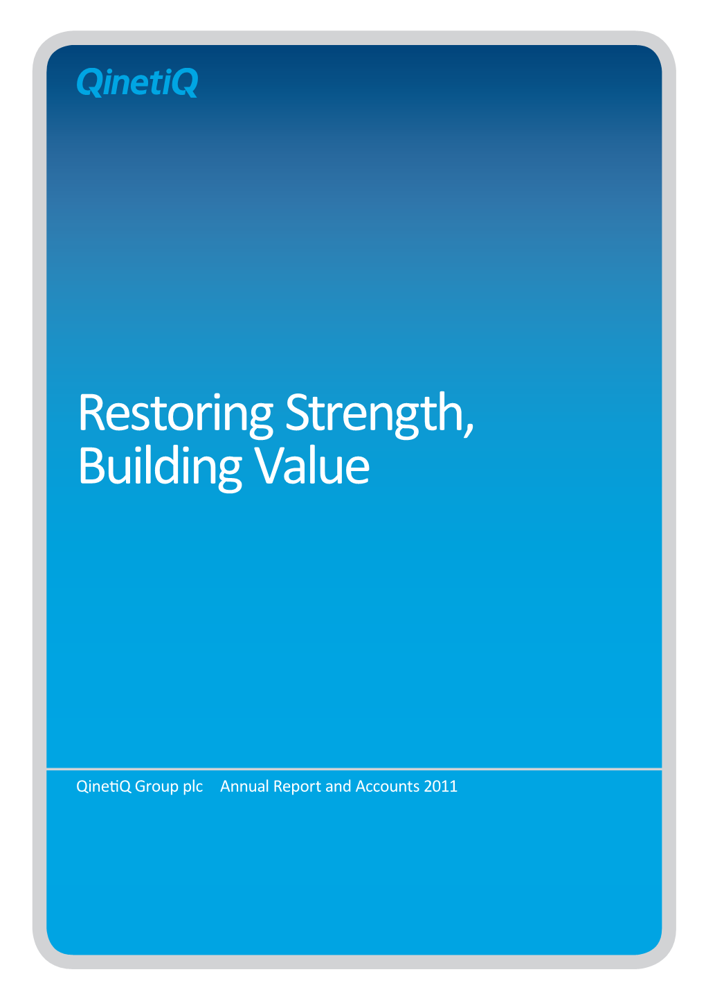 Restoring Strength, Building Value