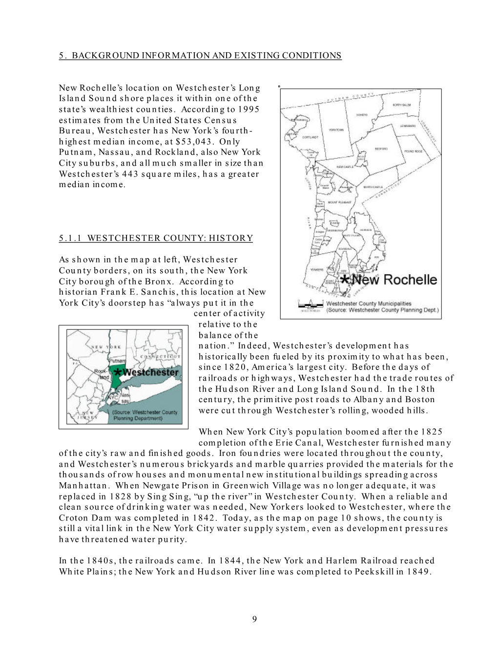 Westchester County and New Rochelle Background