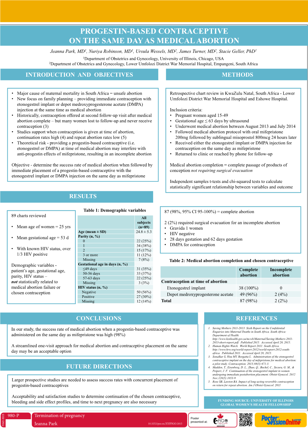 Progestin-Based Contraceptive on the Same