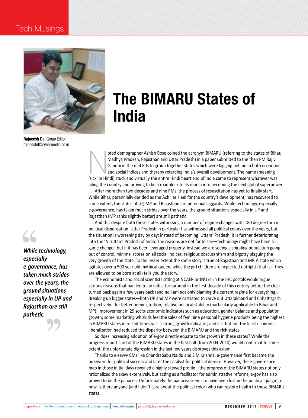 The BIMARU States of India